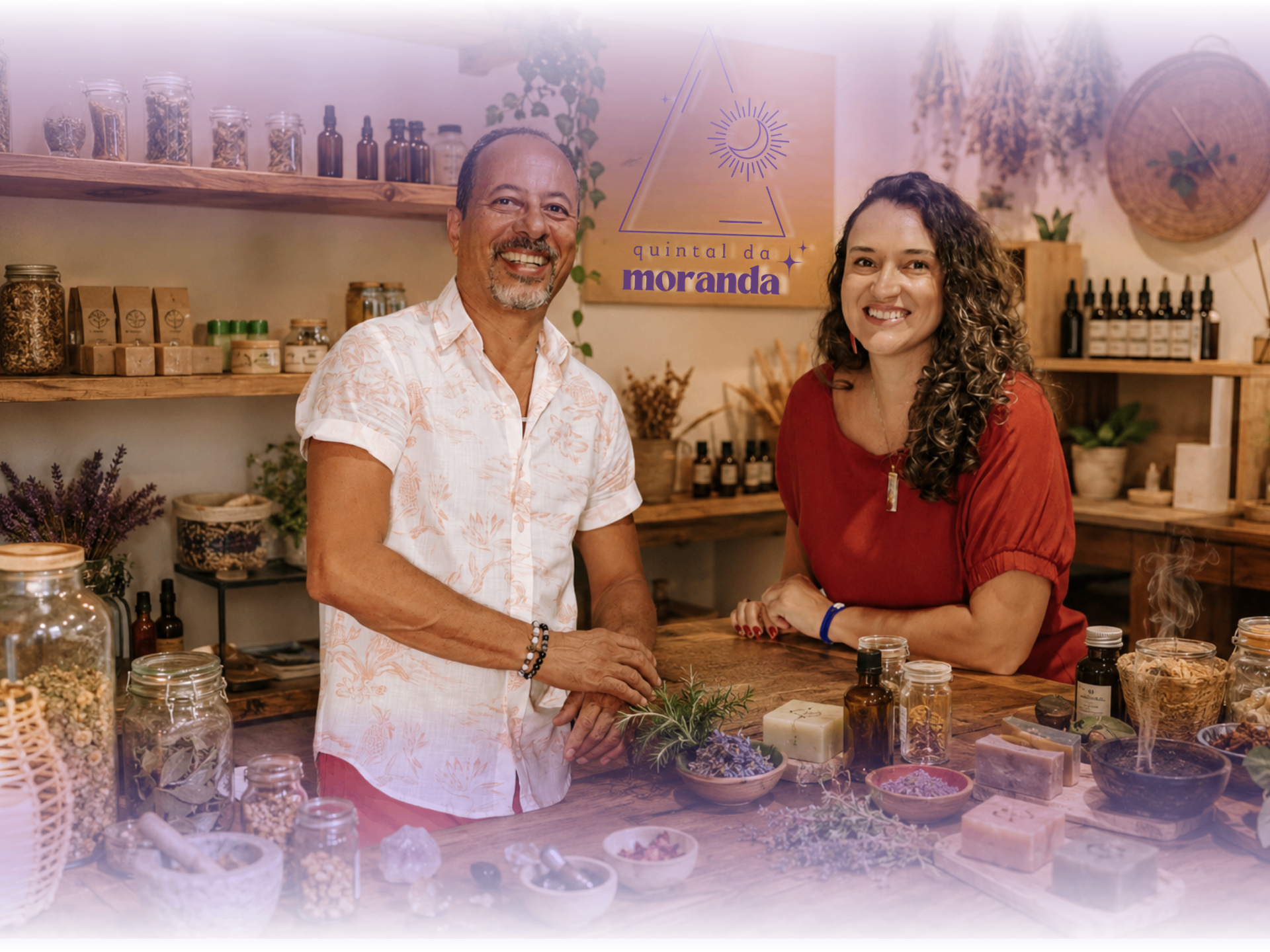 Marília Barros e Fernando, fundadores do Quintal da Moranda